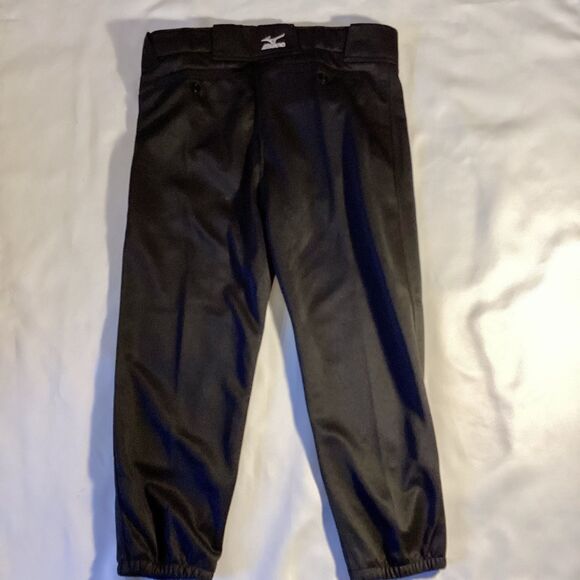 Mizuno Softball Women's L MVP Pro Black Pants Elastic Bottom Reinforced Knee - Picture 8 of 9